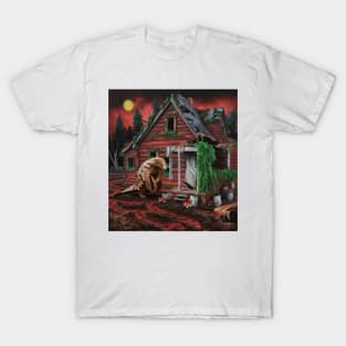 AI generated Pangolin touring abandoned house T-Shirt